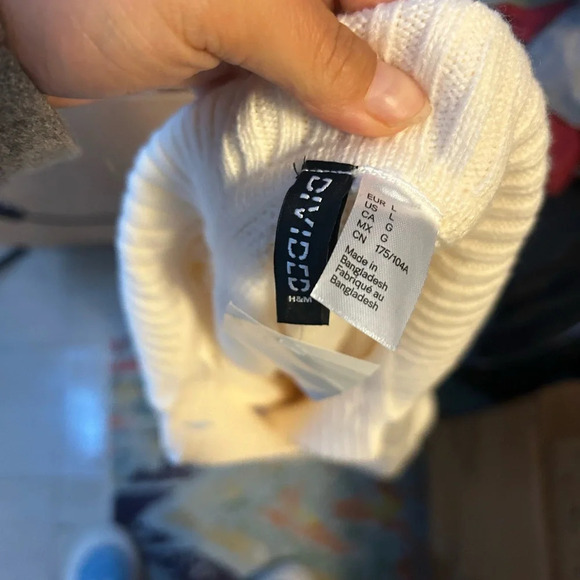 NWT H&M Divided Cream Cable Knit Collared Cardigan - Picture 3 of 4